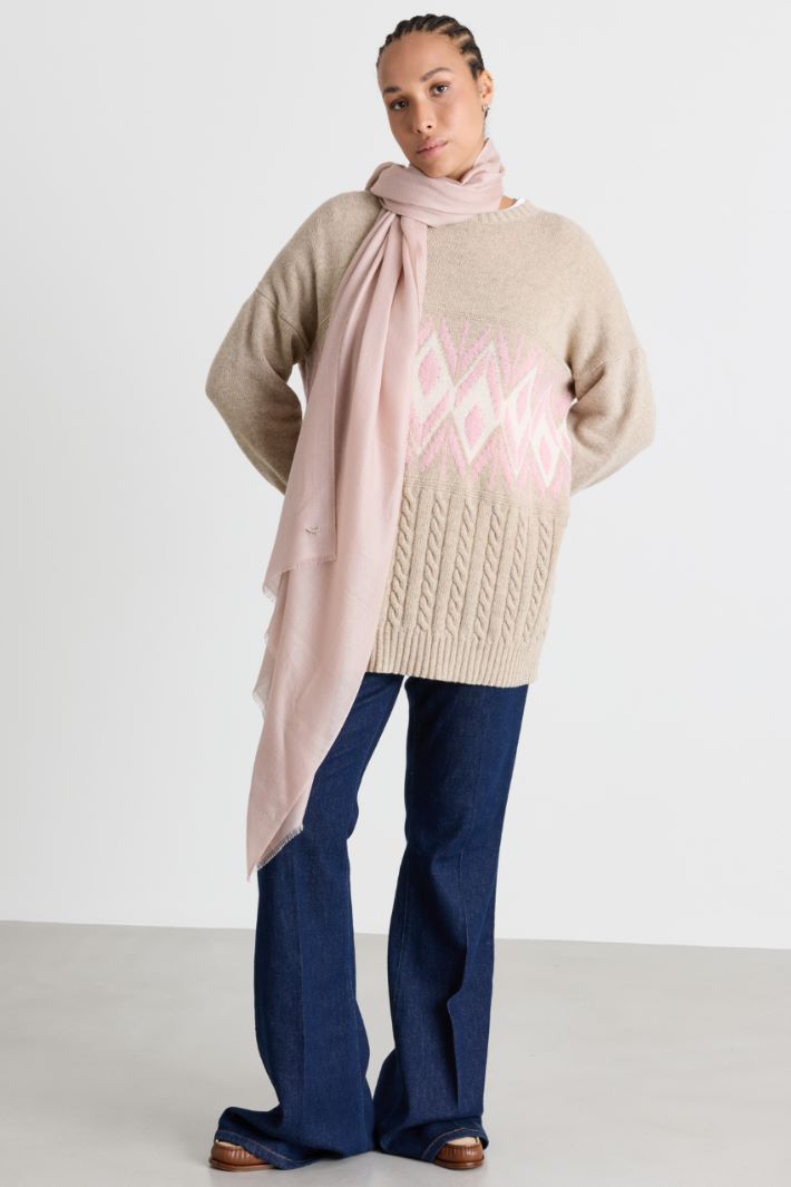 Stola in cashmere e seta - ROSA - Intrend