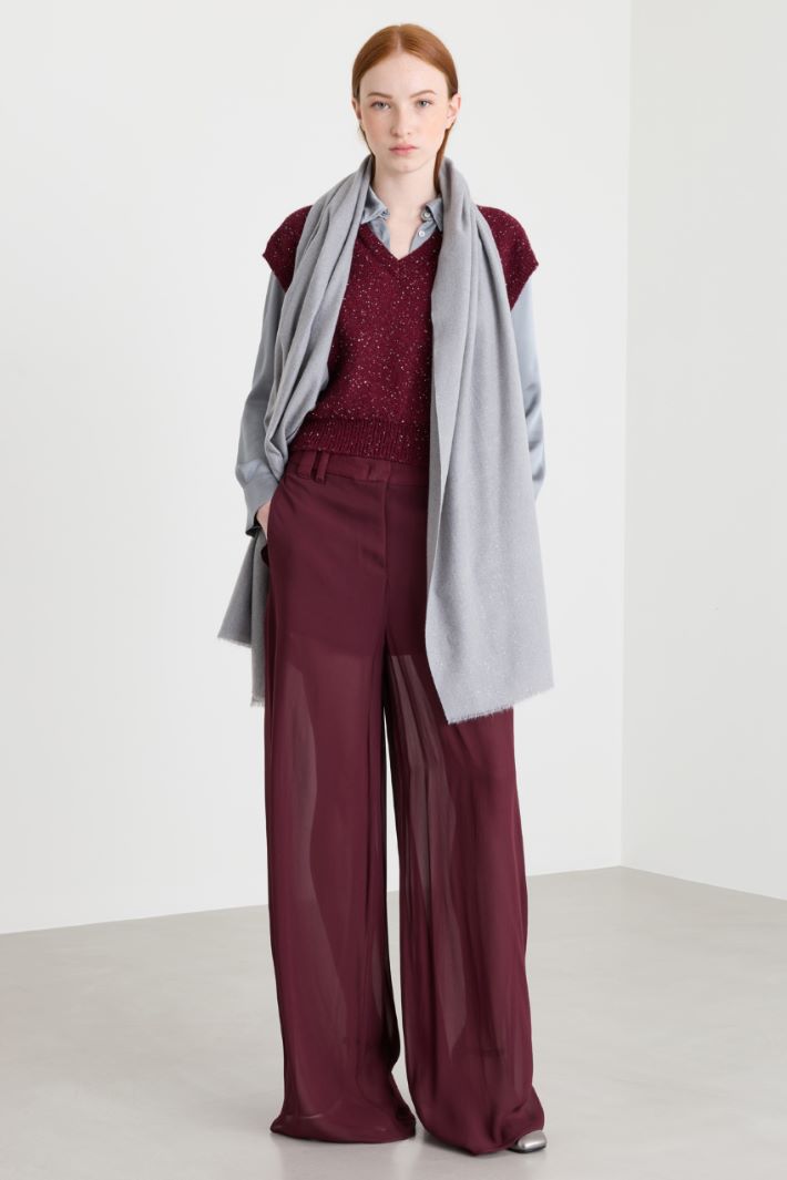 Fringed stole - GREY - Intrend - 2