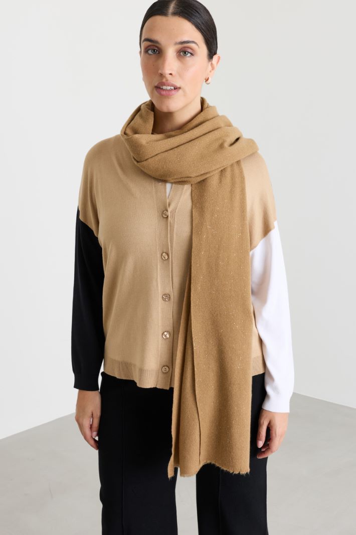 Stola con frange - CAMMELLO - Intrend - 2