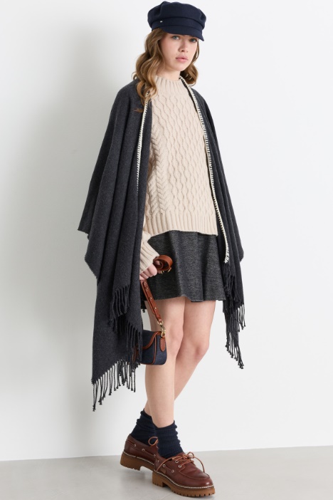 Poncho con frange - Intrend