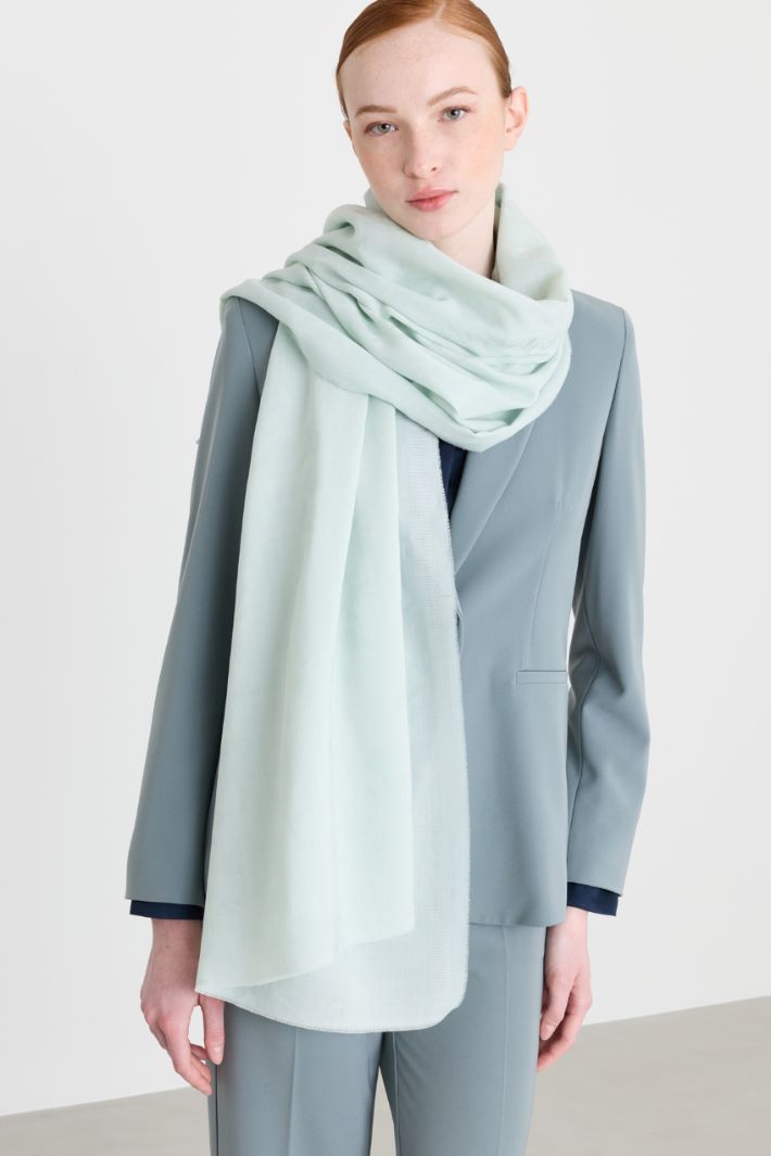Jacquard stole - LIGHT BLUE - Intrend - 2