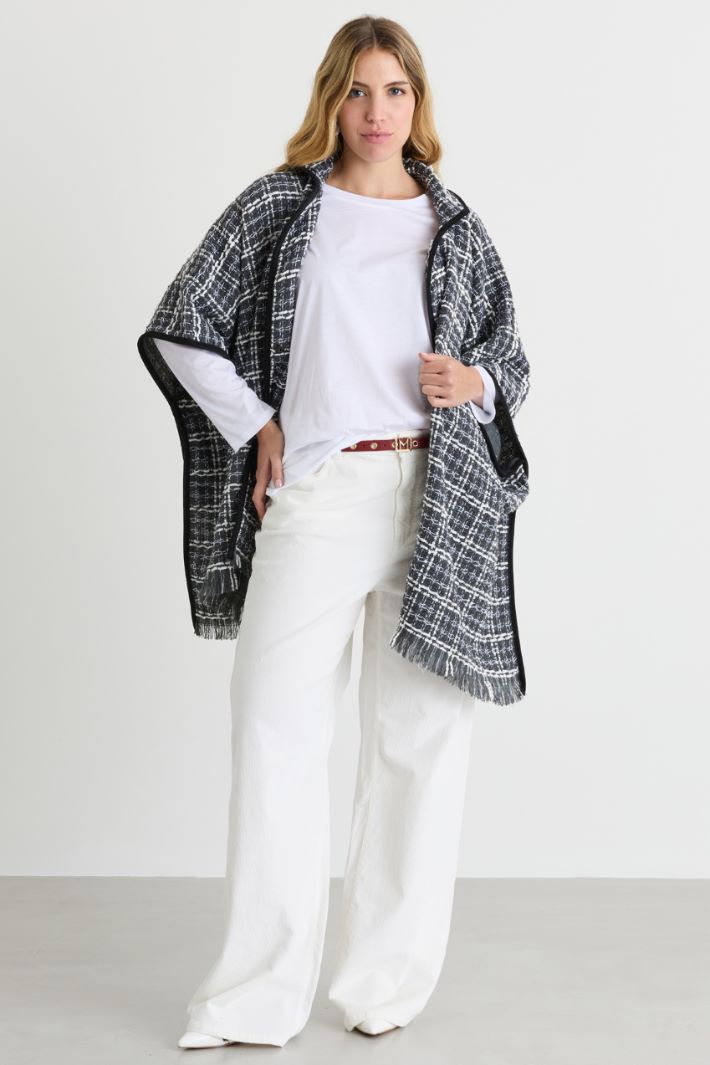 Bouclé poncho - GREY - Intrend