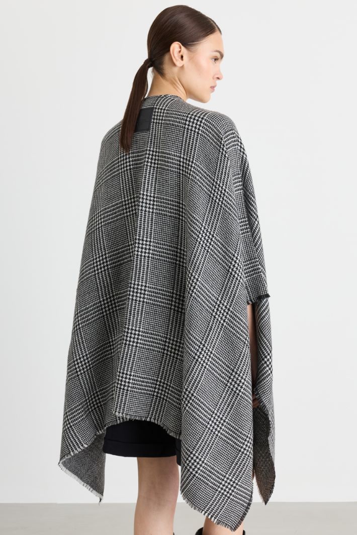Double-faced wool cape - BLACK - Intrend - 2