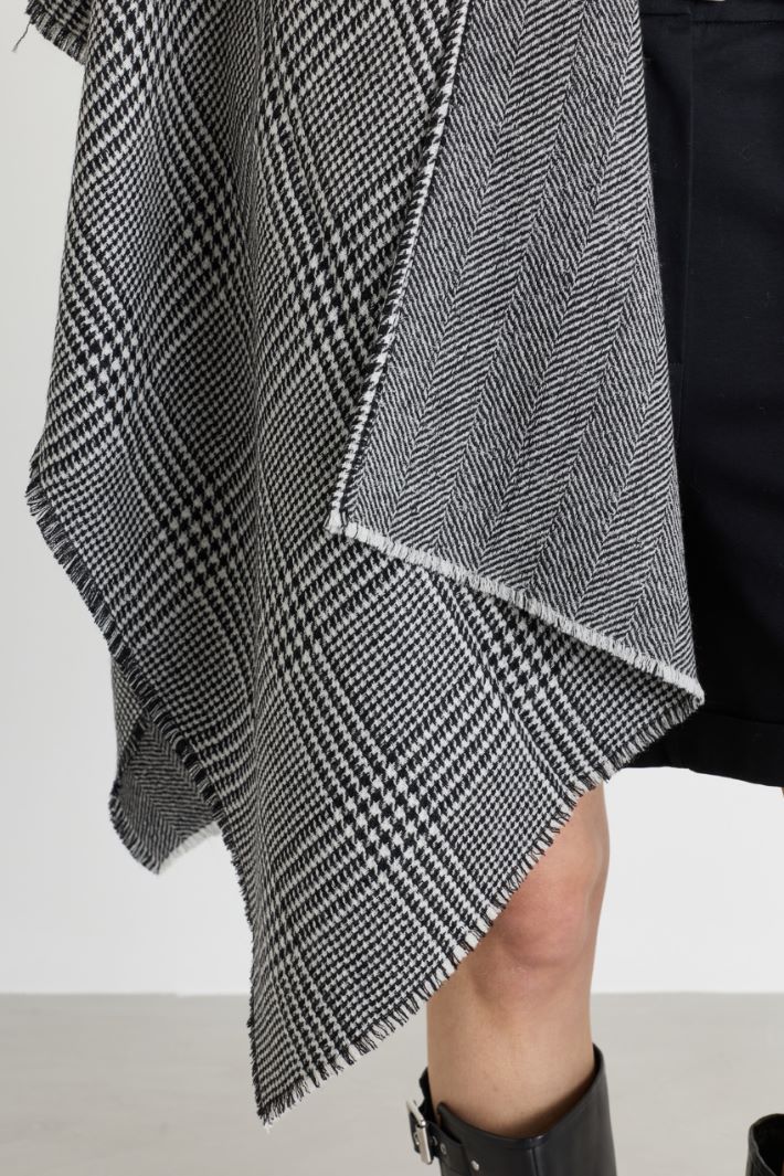 Double-faced wool cape - BLACK - Intrend - 4