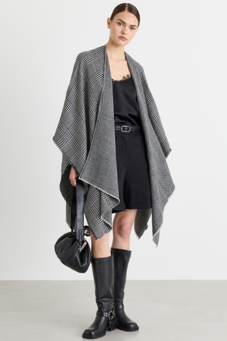 Double-faced wool cape - Intrend