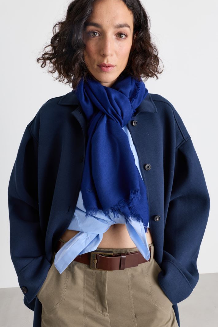 Viscose stole - BLUE - Intrend