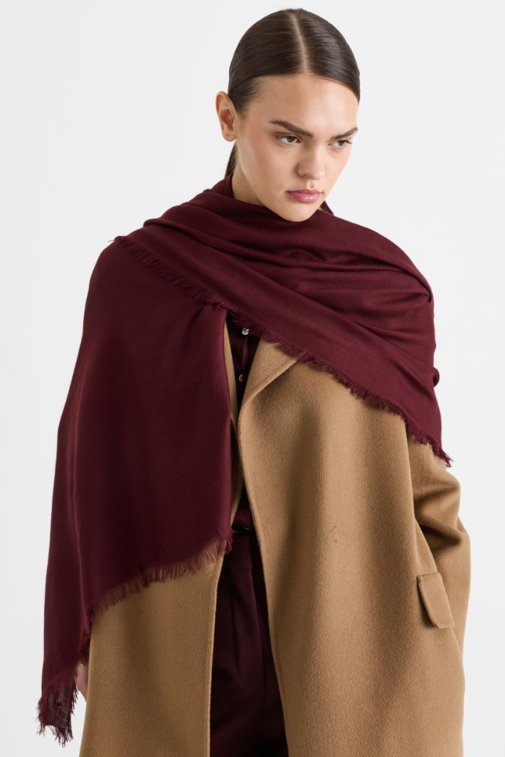 Viscose stole - BORDEAUX - Intrend