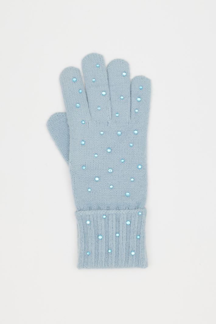 Guanti in maglia - AZZURRO - Intrend - 2