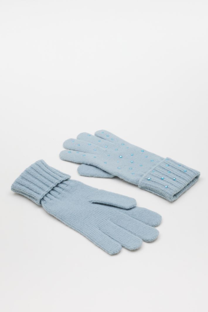 Guanti in maglia - AZZURRO - Intrend