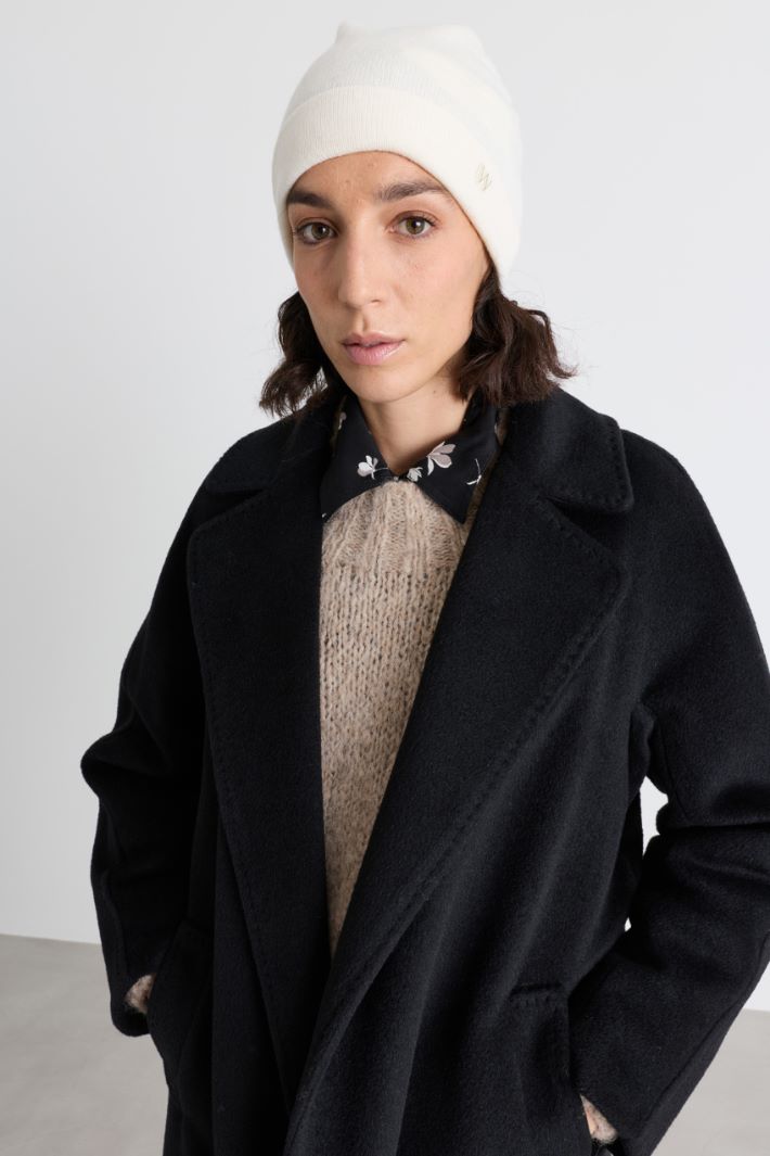 Ribbed cashmere hat - WHITE - Intrend