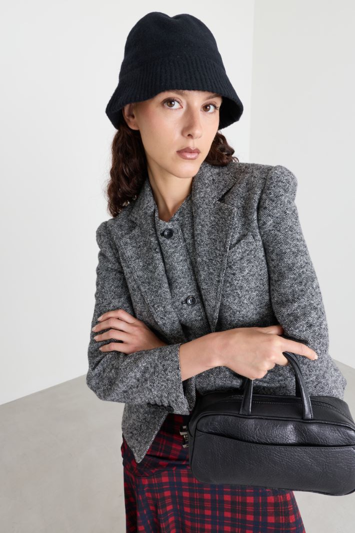 Gorro de pescador de punto - NEGRO - Intrend