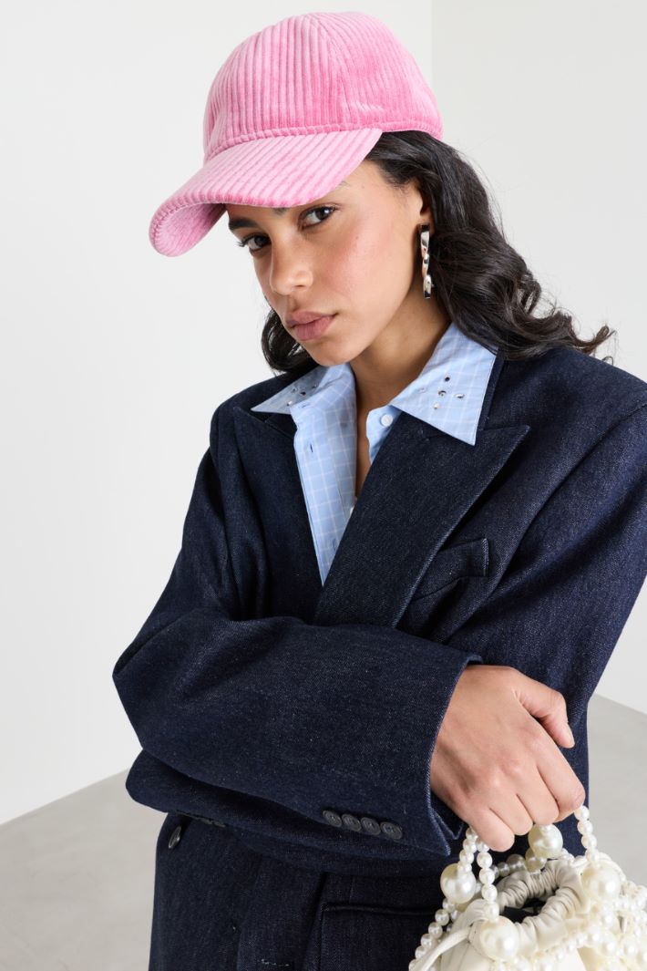 Gorra de béisbol de terciopelo - ROSA - Intrend