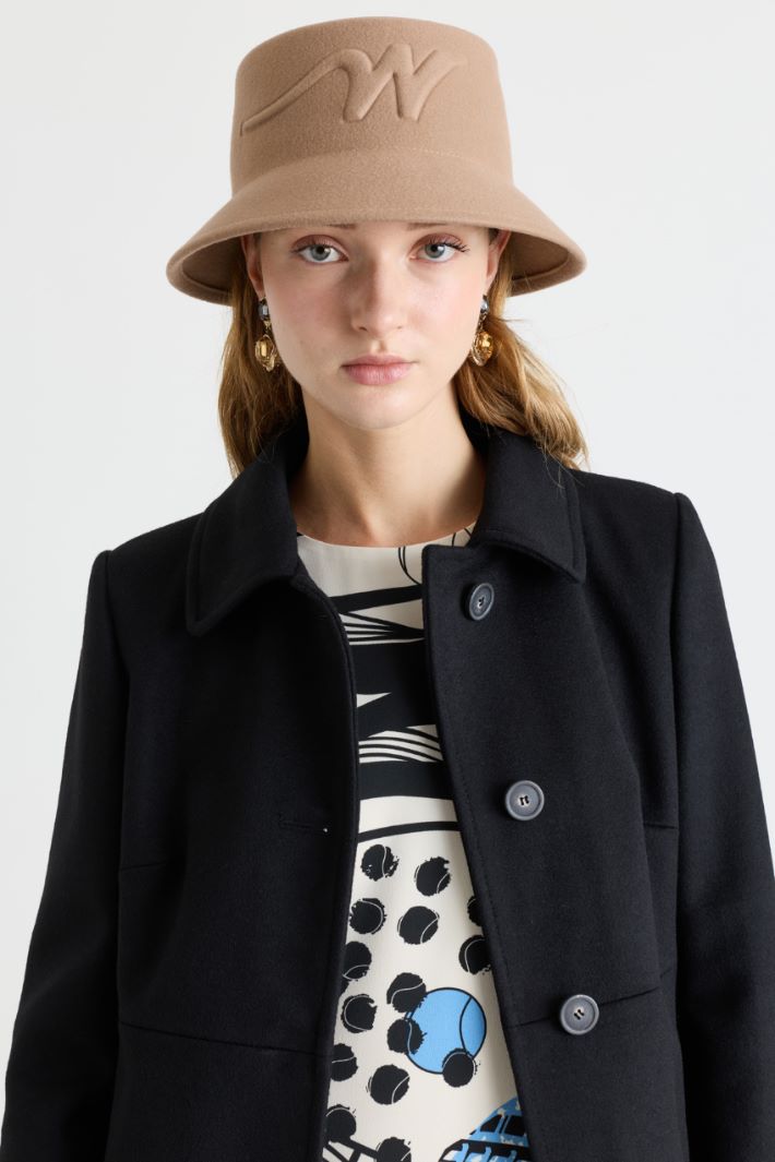 Wool felt bucket hat - CAMEL - Intrend - 2