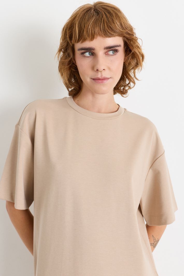 T-shirt dress - BEIGE - Intrend - 3