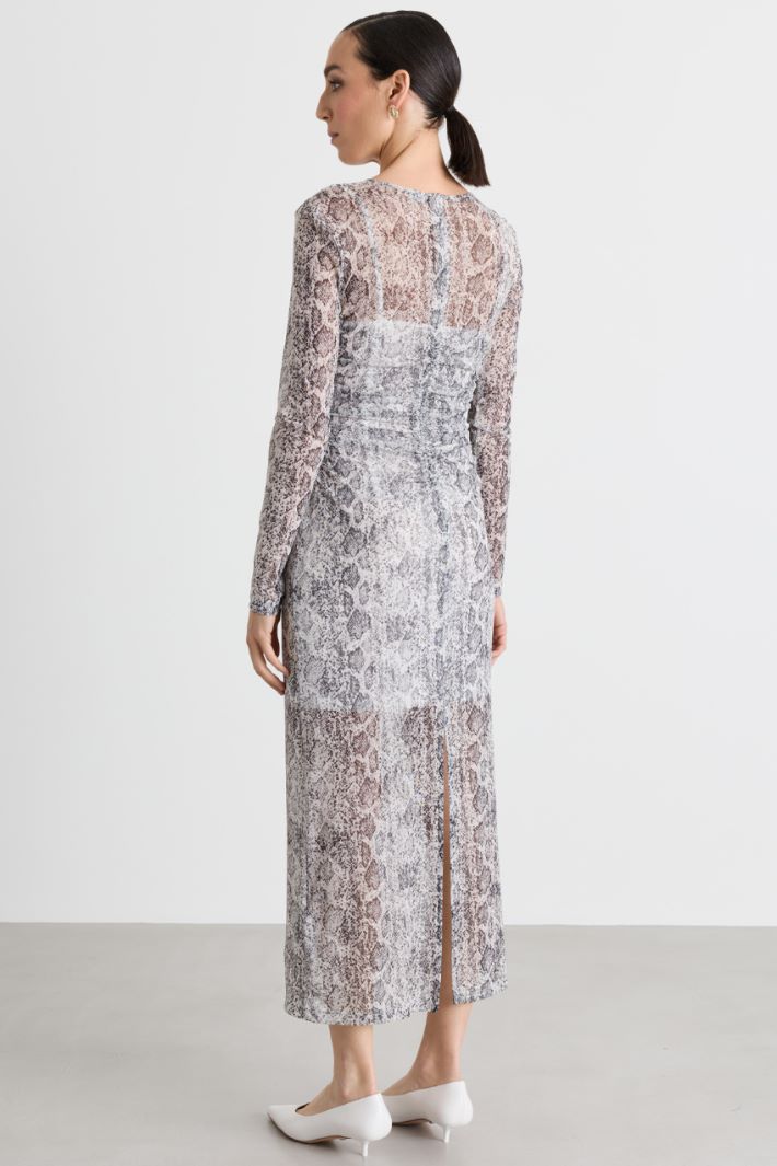 Abito in jersey tulle - ANIMALIER - Intrend - 4