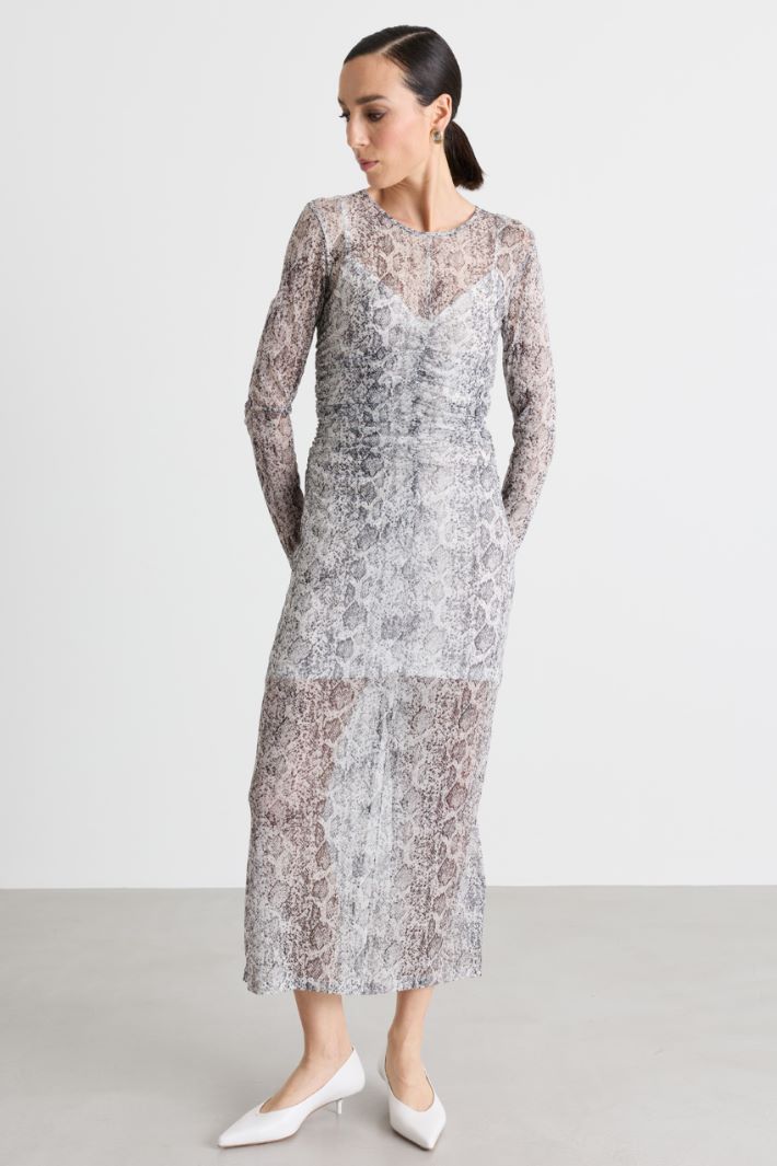 Abito in jersey tulle - ANIMALIER - Intrend - 2