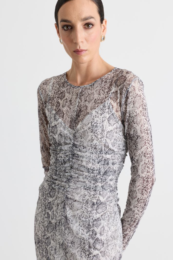 Abito in jersey tulle - ANIMALIER - Intrend - 3
