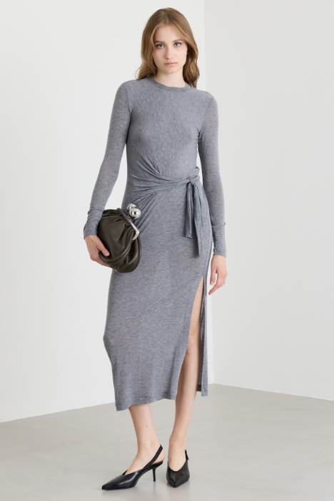 Side-knot jersey dress - Intrend