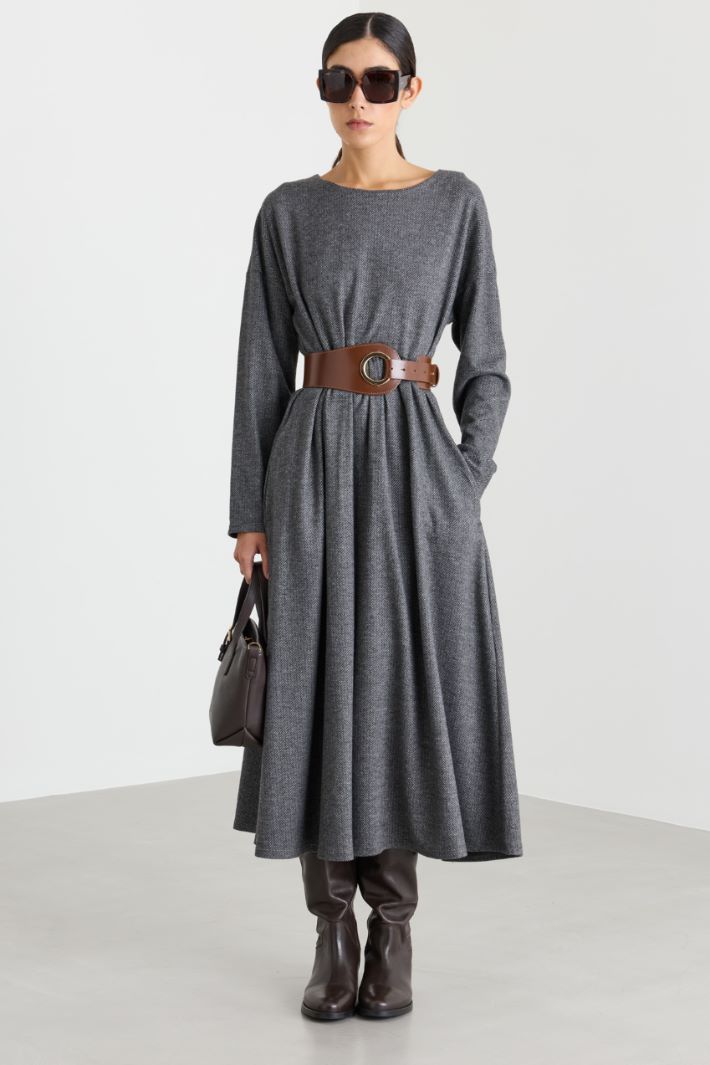 Jersey dress - GREY - Intrend