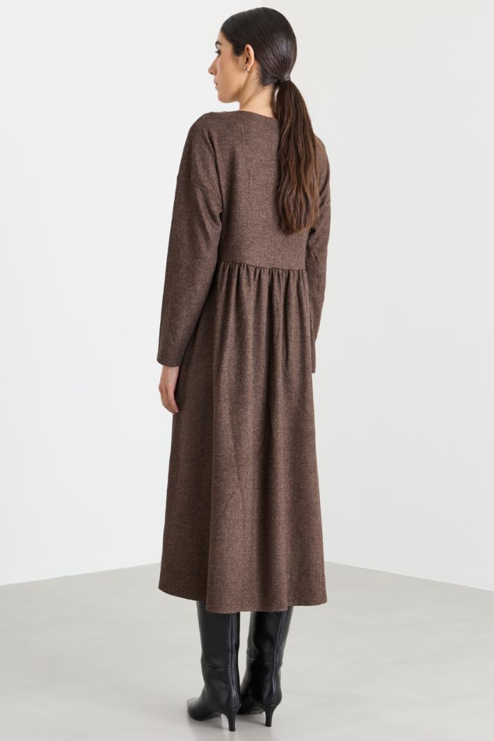 Jersey dress - BROWN - Intrend - 4