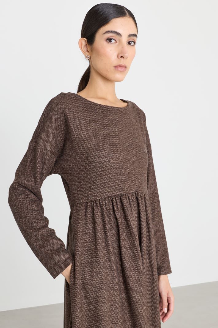 Jersey dress - BROWN - Intrend - 3