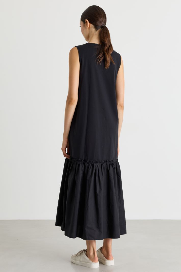 Flared jersey dress - BLACK - Intrend - 4