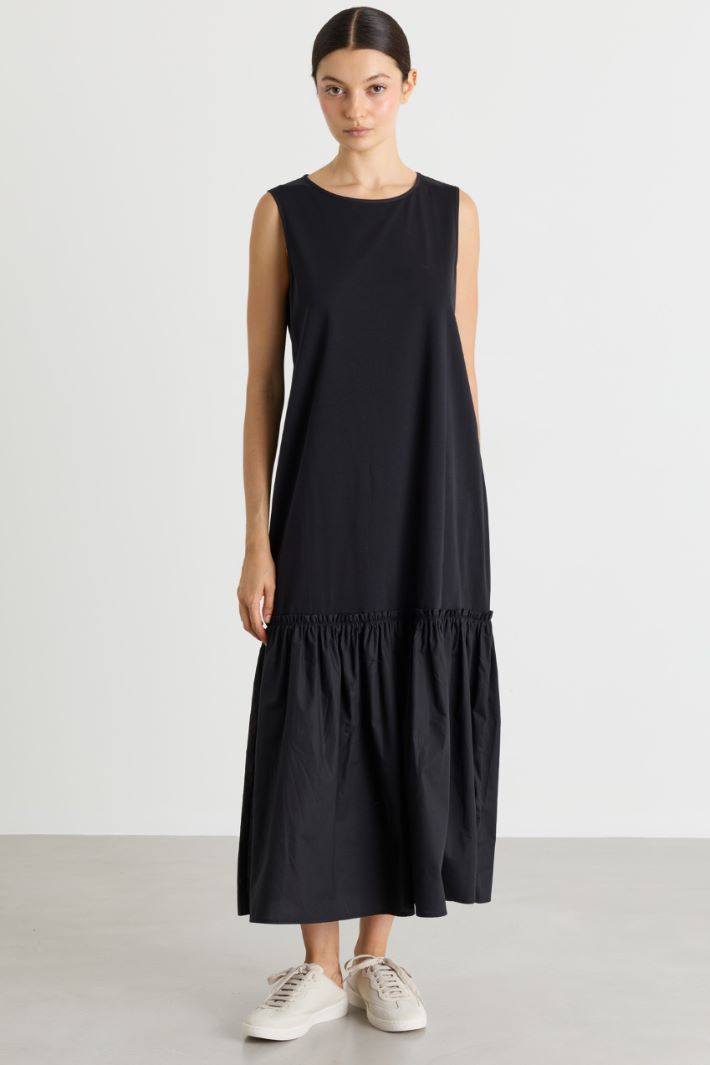 Flared jersey dress - BLACK - Intrend - 2