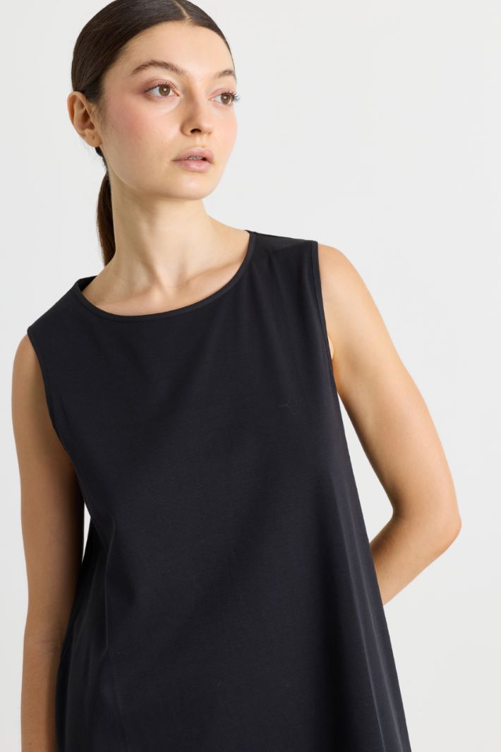 Flared jersey dress - BLACK - Intrend - 3