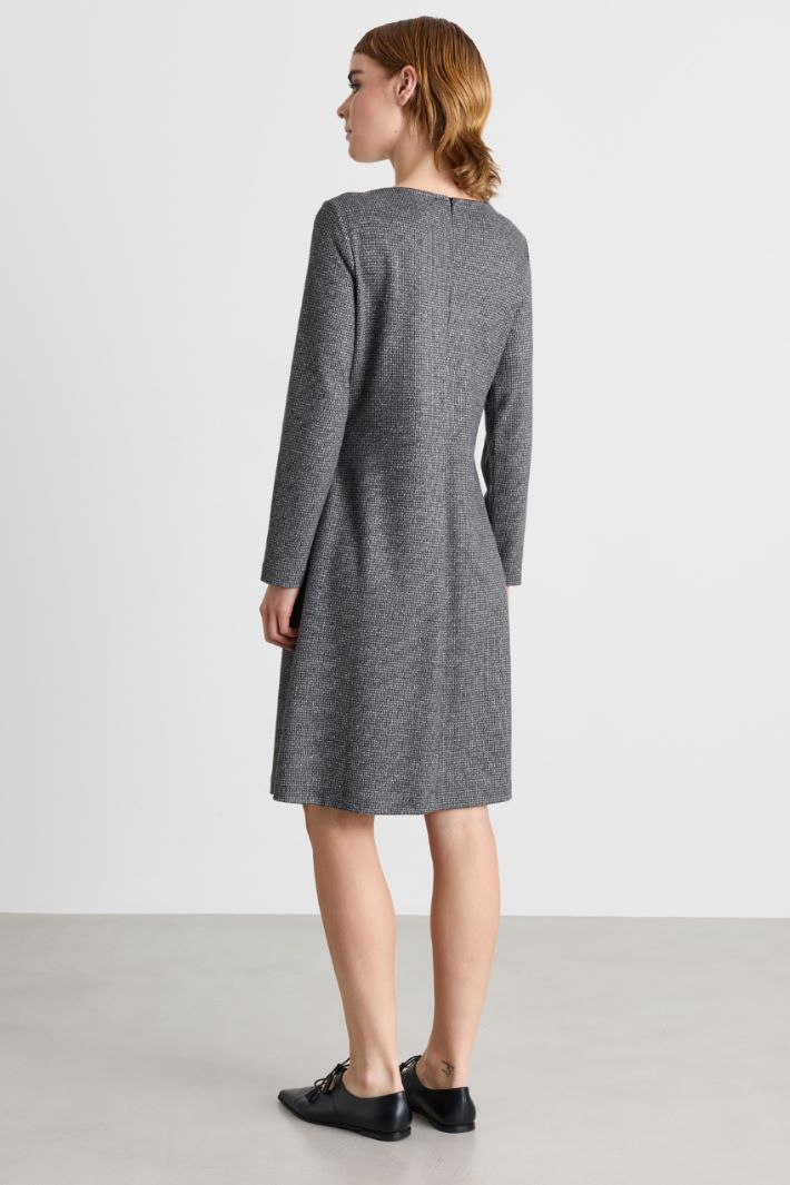 Jacquard jersey dress - GREY - Intrend - 4