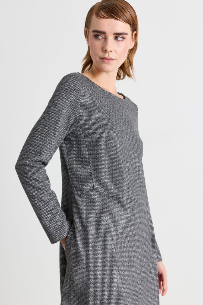 Jacquard jersey dress - GREY - Intrend - 3
