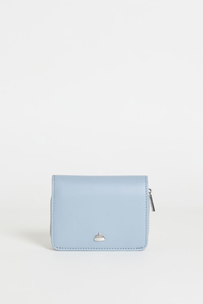Leather Wallet - LIGHT BLUE - Intrend