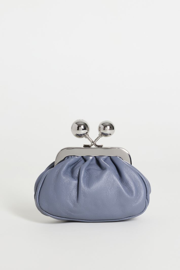 Mini Leather Clutch - LIGHT BLUE - Intrend