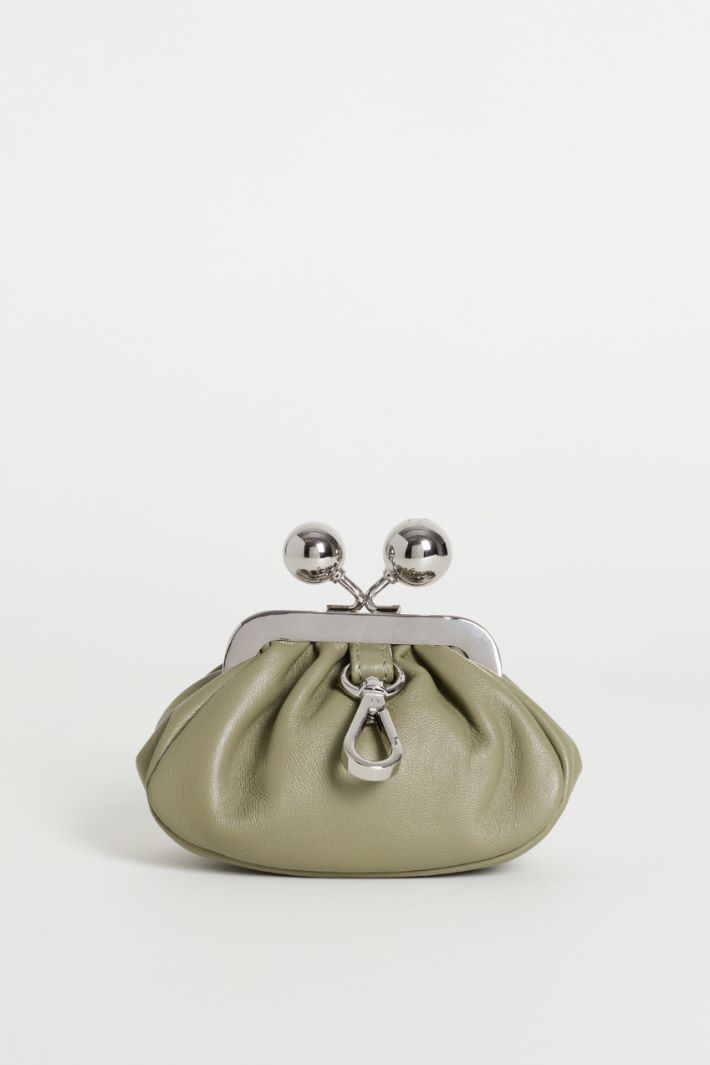 Mini Leather Clutch - GREEN - Intrend - 3