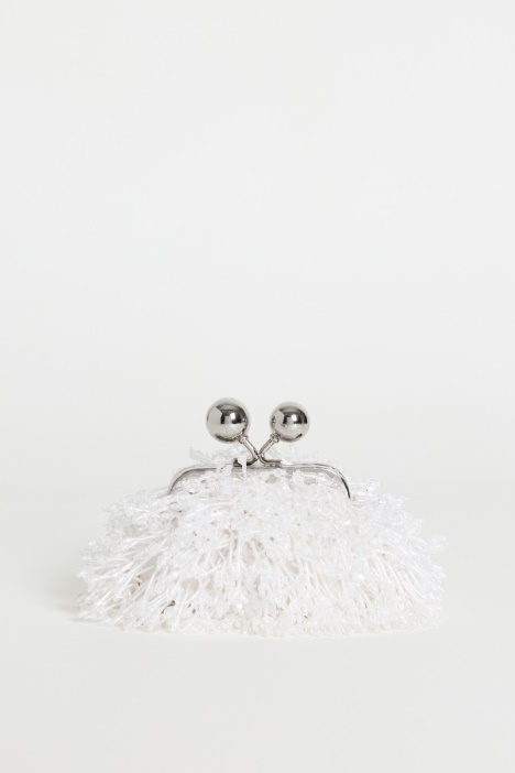 Satin and Sequin Clutch - Intrend