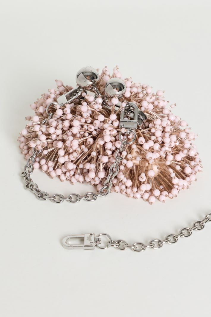 Clutch in in raso e paillettes - ROSA - Intrend - 2