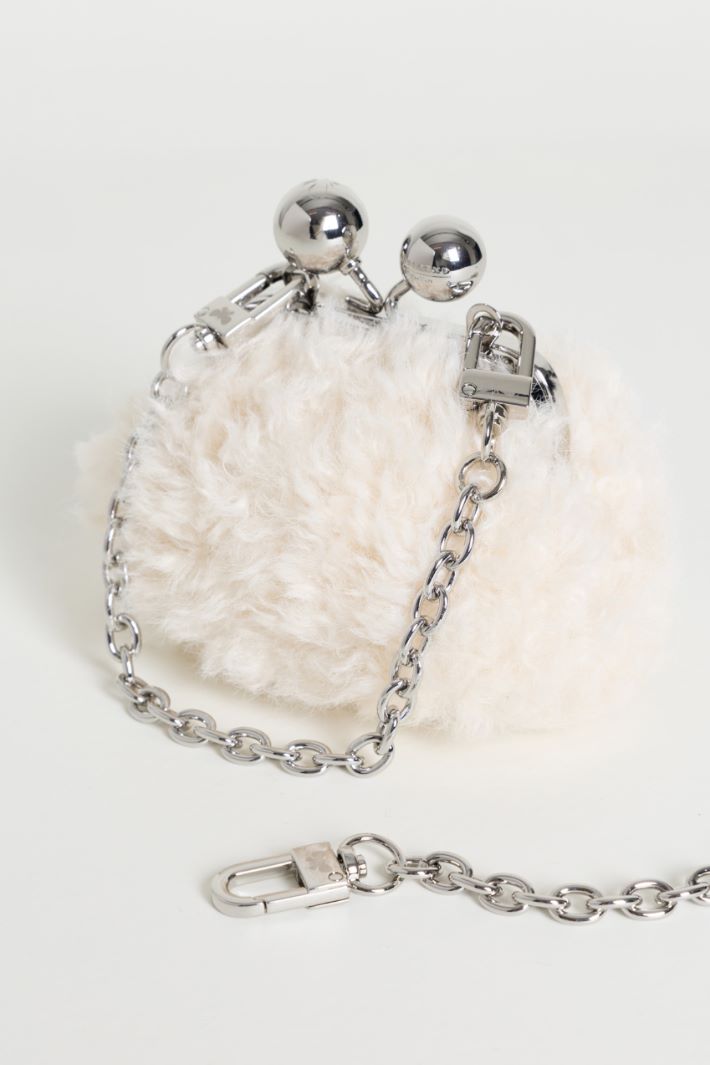 Cosy Fabric Clutch Bag - WHITE - Intrend - 2