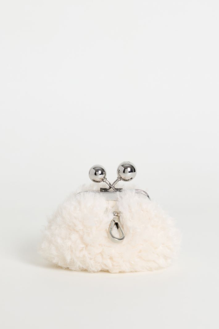 Cosy Fabric Clutch Bag - WHITE - Intrend - 3