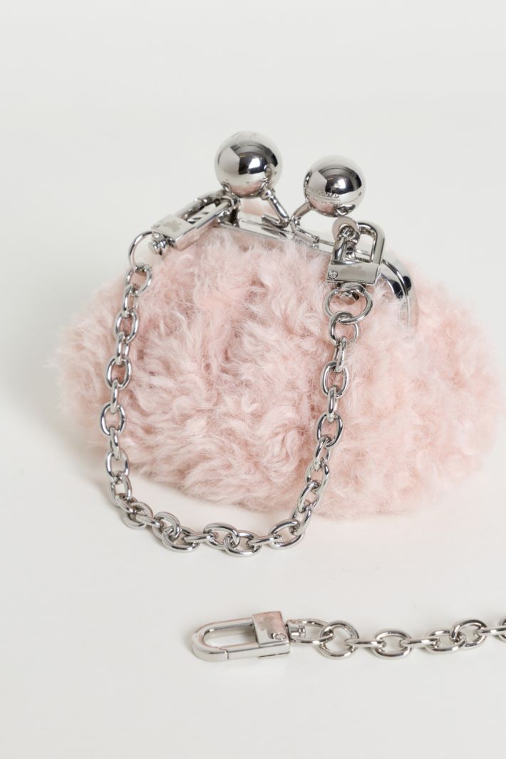 Cosy Fabric Clutch Bag - PINK - Intrend - 2