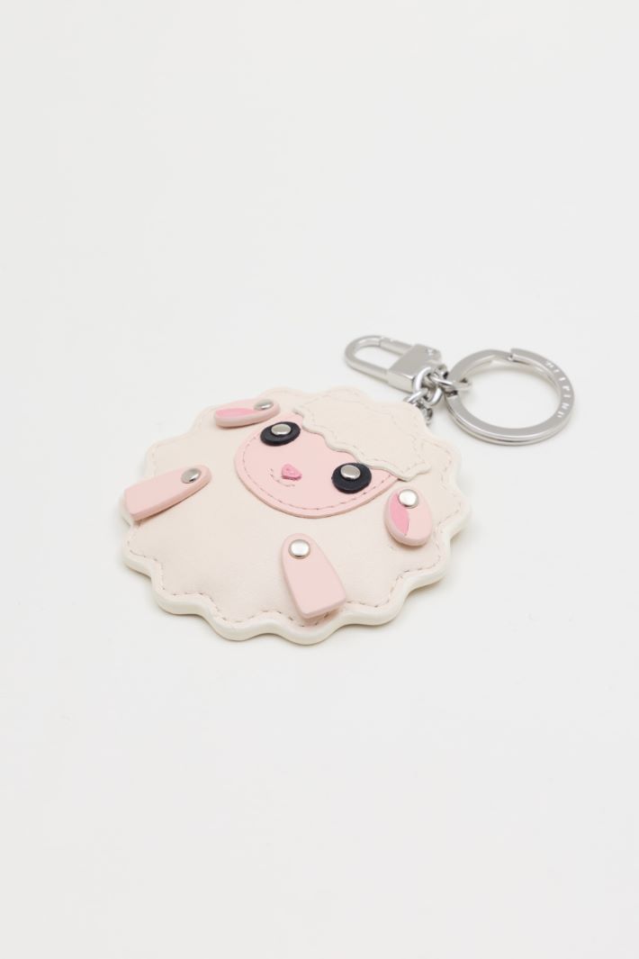 Portachiavi in pelle - BIANCO ROSA - Intrend - 2