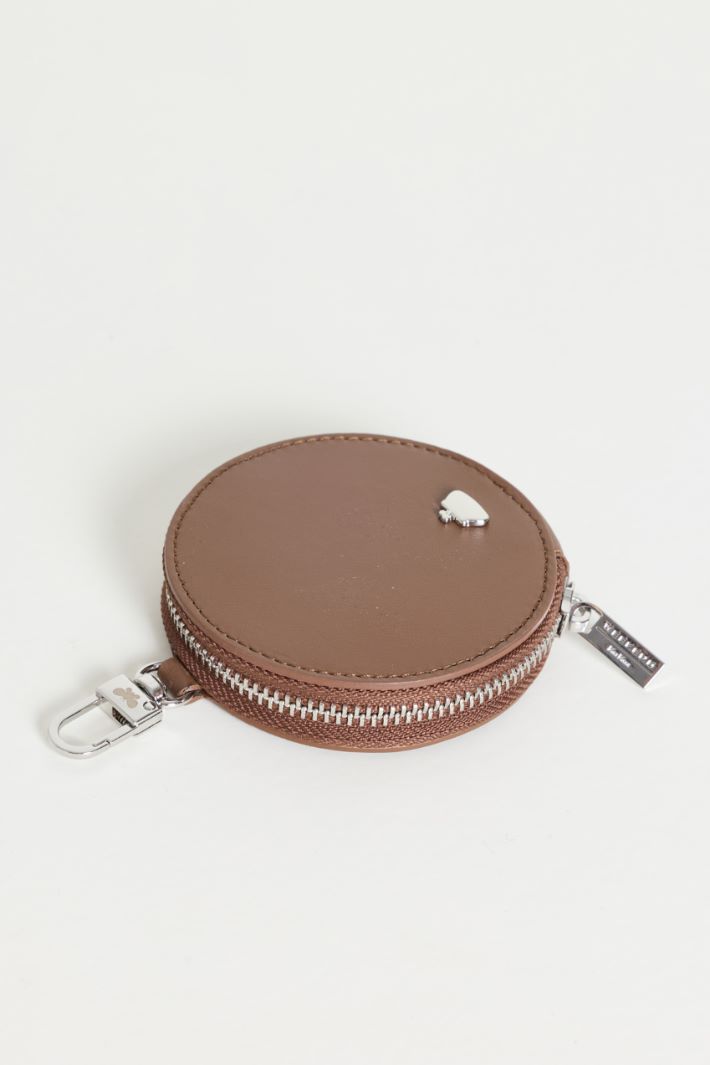Portamonete in pelle liscia - MARRONE - Intrend - 2