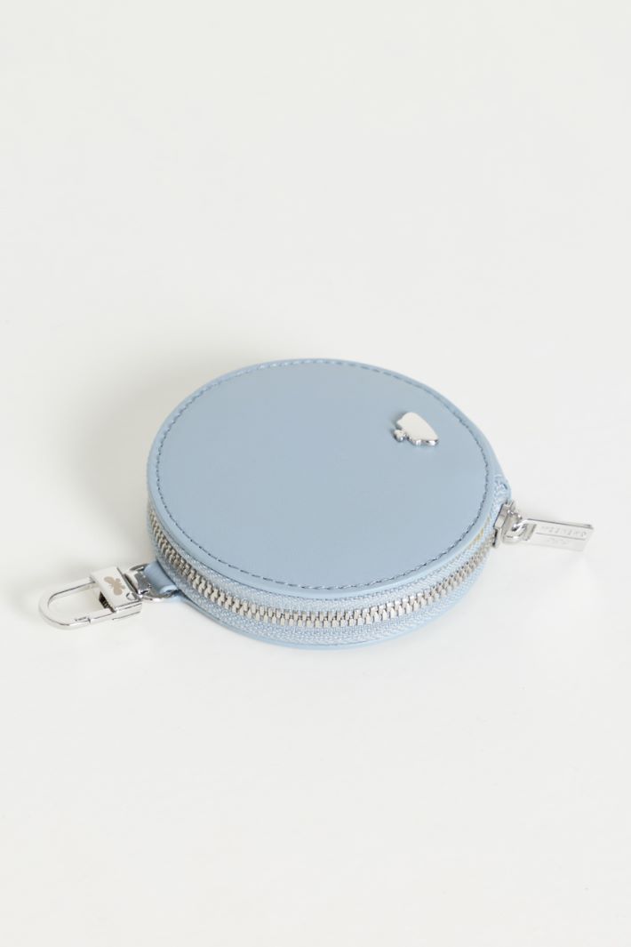 Portamonete in pelle liscia - AZZURRO - Intrend - 2
