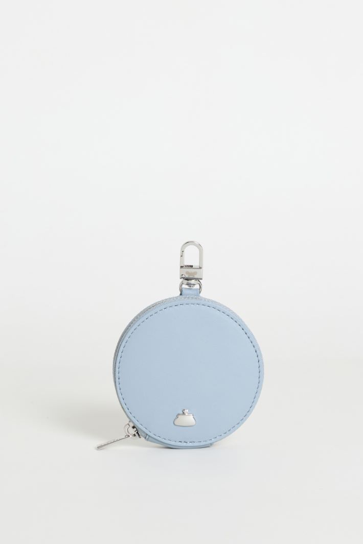Portamonete in pelle liscia - AZZURRO - Intrend