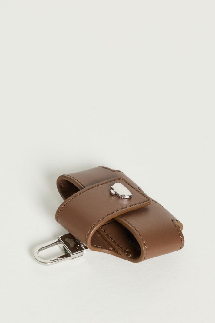Porta auricolari in pelle - MARRONE - Intrend - 2
