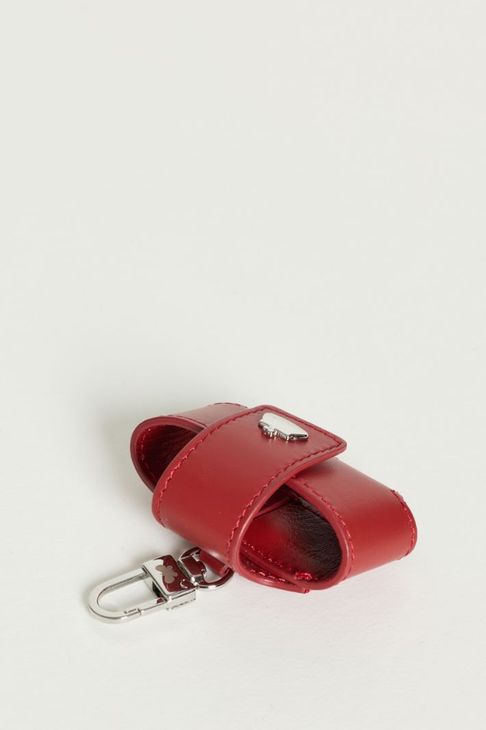 Porta auricolari in pelle - ROSSO - Intrend - 2