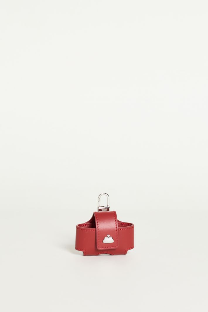 Porta auricolari in pelle - ROSSO - Intrend