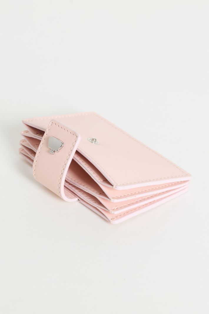 Porta carte in pelle liscia - ROSA - Intrend - 2