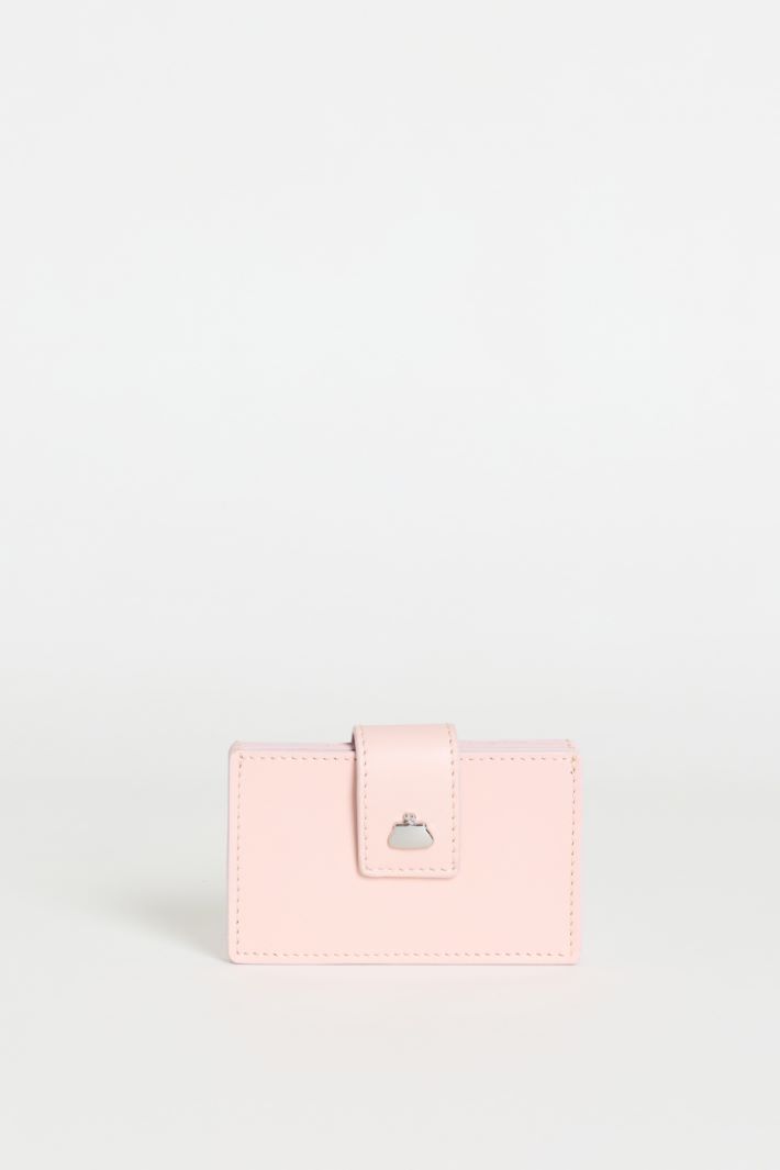 Porta carte in pelle liscia - ROSA - Intrend