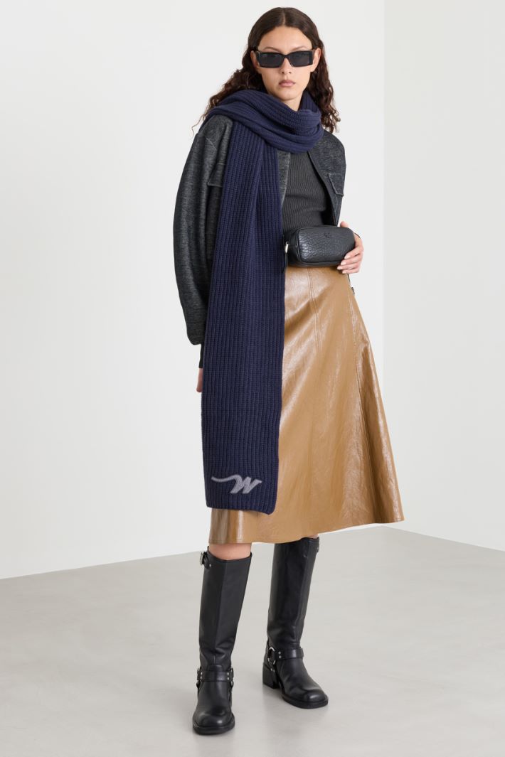 Wool Scarf - BLUE - Intrend - 2
