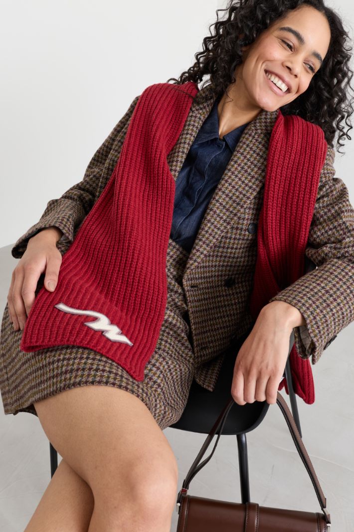 Wool Scarf - RED - Intrend