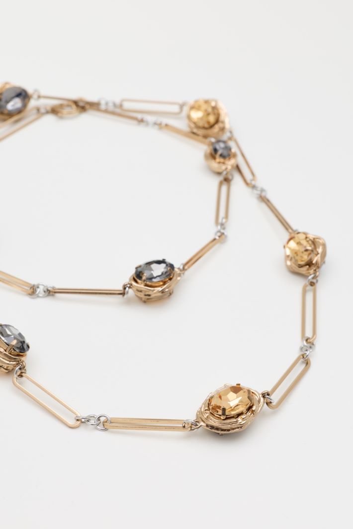 Halskette mit Strass-Anhänger - GOLD - Intrend - 2